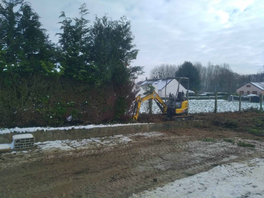 Terrasement au Tractopelle