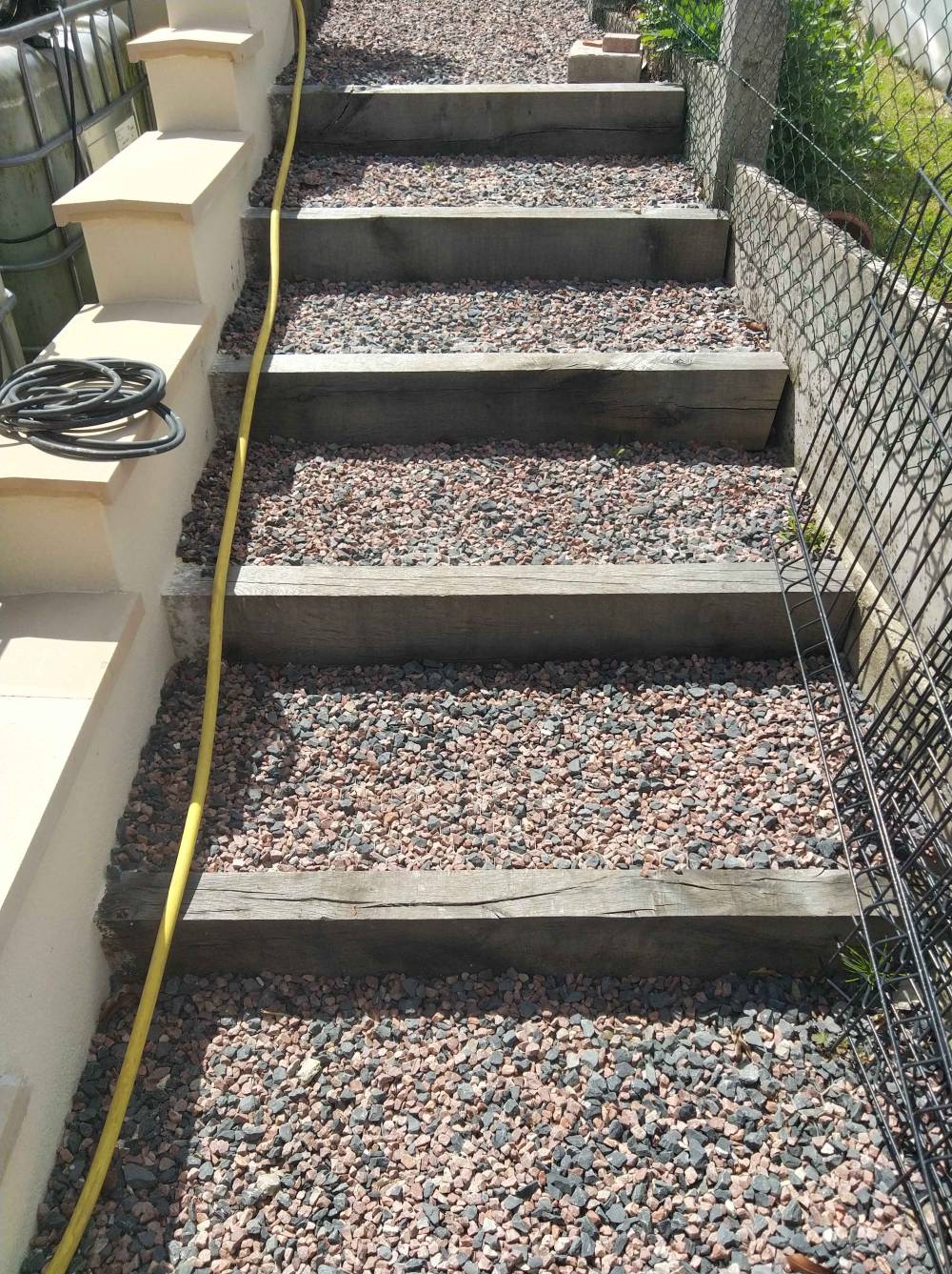 escalier en gravillion